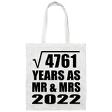 69th Anniversary Square Root of 4761 Years As Mr & Mrs 2022 - Tote Bag White
