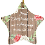 First Christmas As an Amazing Brother In Law - Star Ornament B