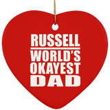 Russell World's Okayest Dad - Heart Ornament