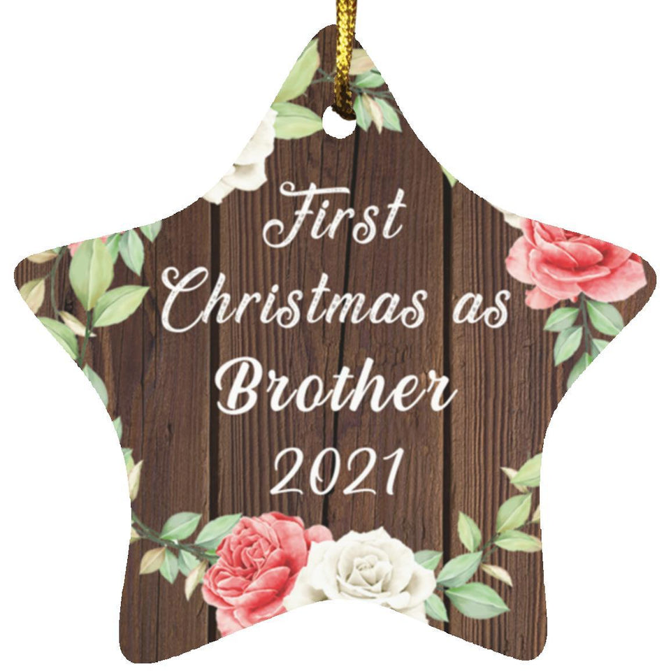 First Christmas As Brother 2021 - Star Ornament A