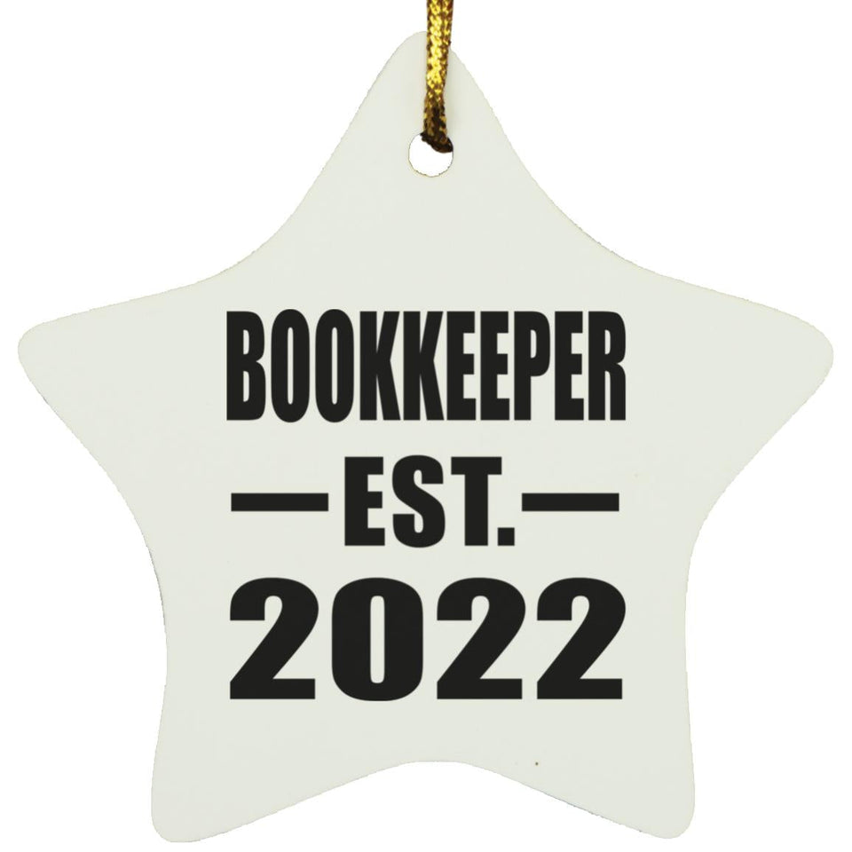 Bookkeeper Established EST. 2022 - Star Ornament