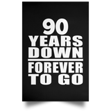 90th Anniversary 90 Years Down Forever to Go - Poster Portrait