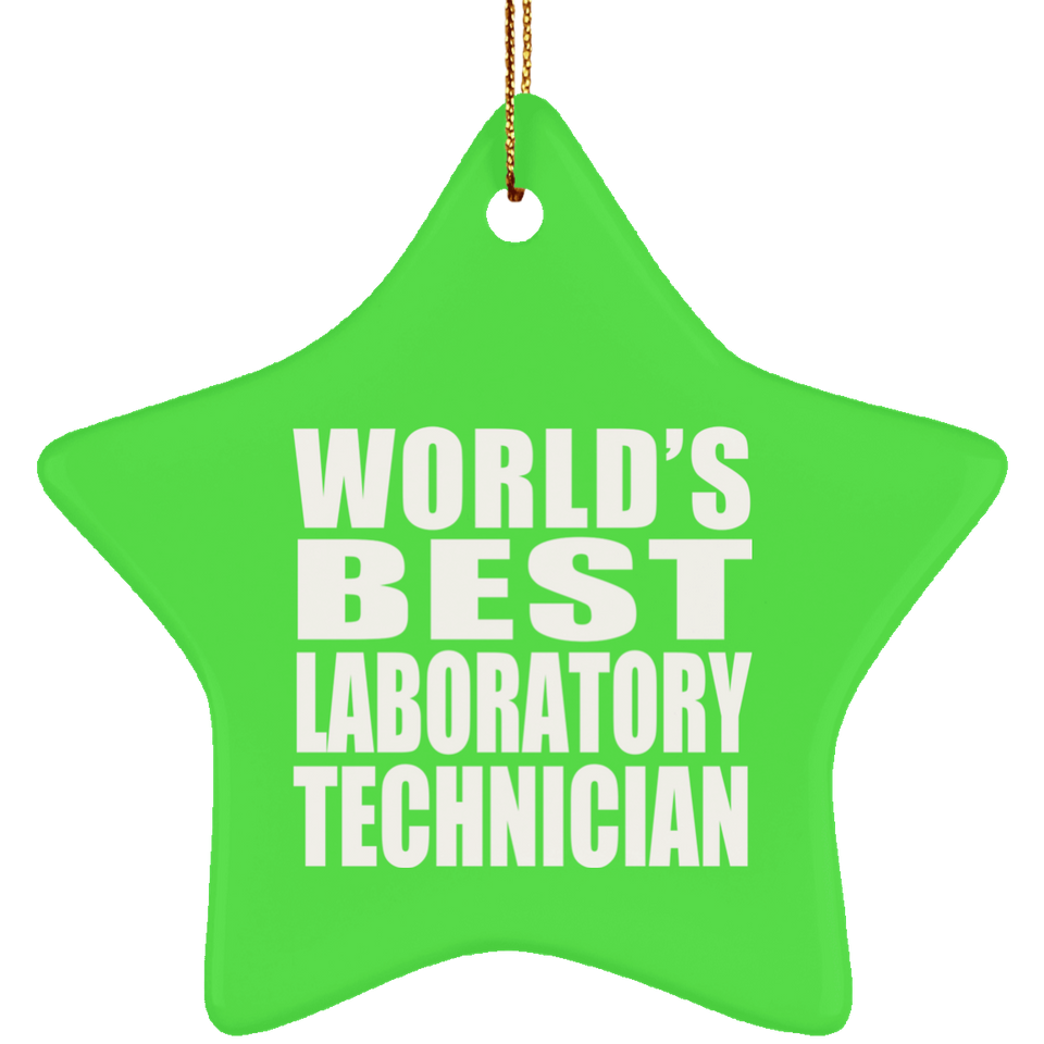World's Best Laboratory Technician - Star Ornament