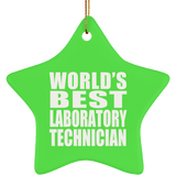 World's Best Laboratory Technician - Star Ornament