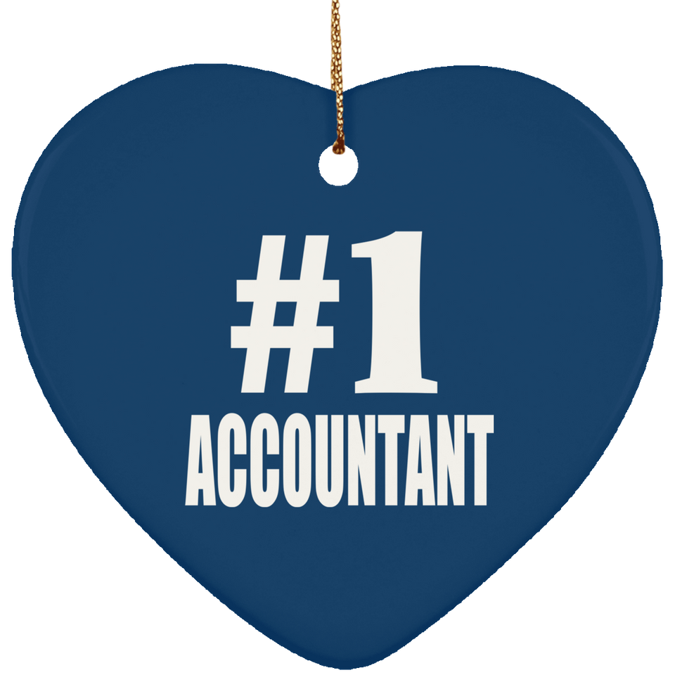 Number One #1 Accountant - Heart Ornament