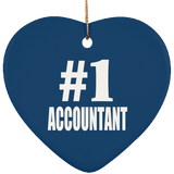 Number One #1 Accountant - Heart Ornament