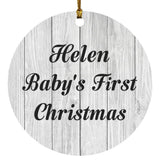 Helen Baby's First Christmas - Circle Ornament F