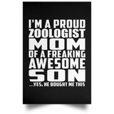 Proud Zoologist Mom Of Awesome Son - Poster Portrait