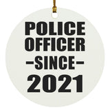 Police Officer Since 2021 - Circle Ornament