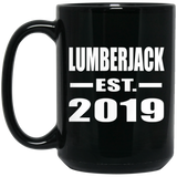 Lumberjack Established EST. 2019 - 15oz Coffee Mug Black