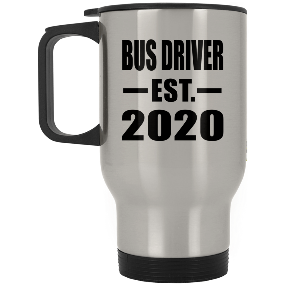 Bus Driver Established EST. 2020 - Silver Travel Mug