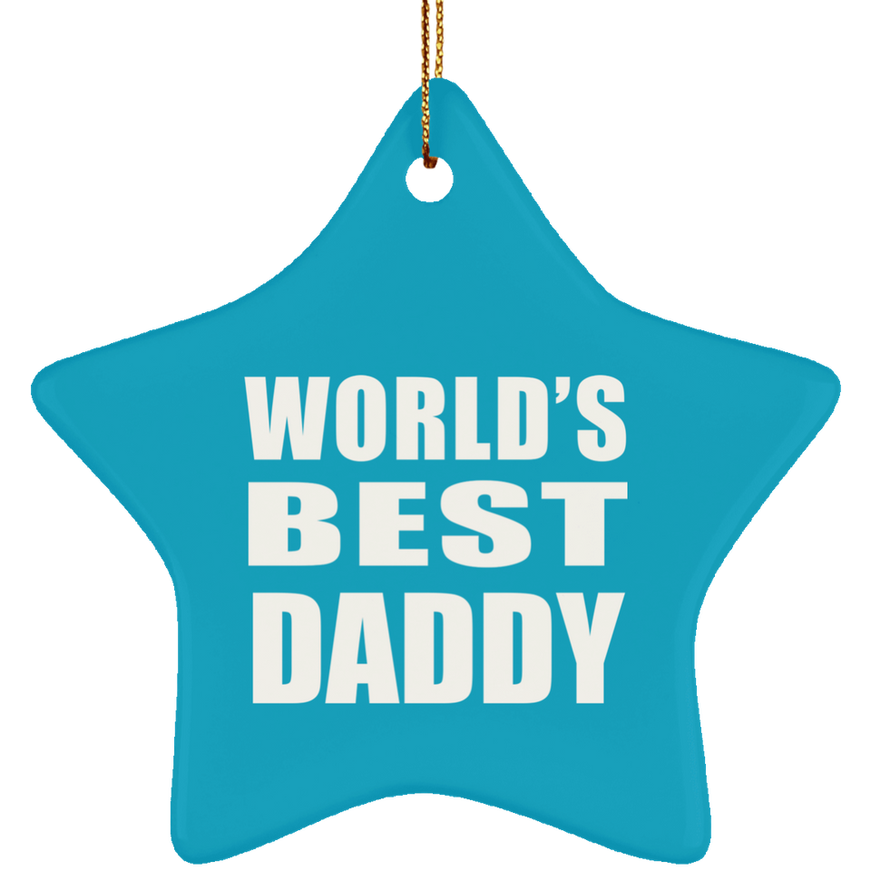 World's Best Daddy - Star Ornament