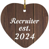 Recruiter Established Est. 2024 - Heart Ornament D