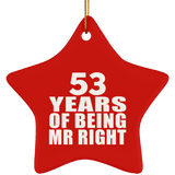 53rd Anniversary 53 Years Of Being Mr Right - Star Ornament