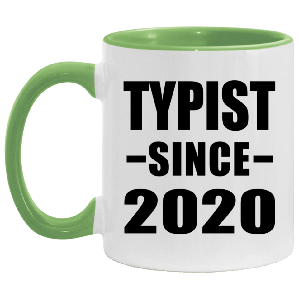 Typist Since 2020 - 11oz Accent Mug Green