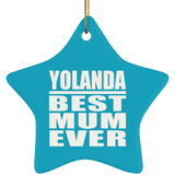 Yolanda Best Mum Ever - Star Ornament