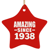 86th Birthday Amazing Since 1938 - Star Ornament