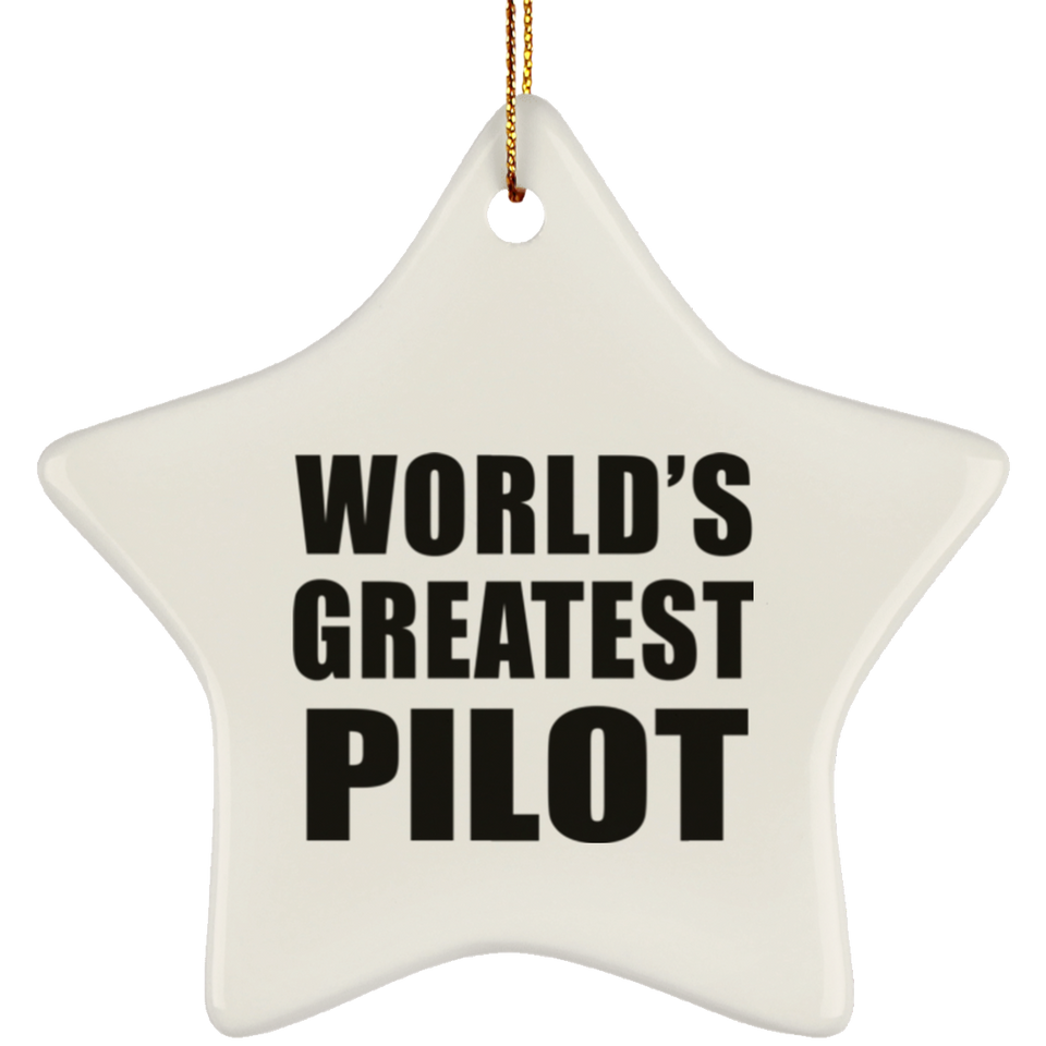 World's Greatest Pilot - Star Ornament