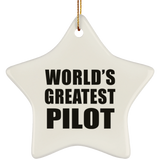 World's Greatest Pilot - Star Ornament