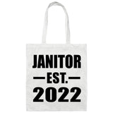 Janitor Established EST. 2022 - Tote Bag White