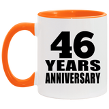 46th Anniversary 46 Years - 11oz Accent Mug Orange