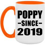 Poppy Since 2019 - 15oz Accent Mug Orange