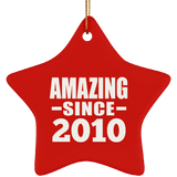 14th Birthday Amazing Since 2010 - Star Ornament