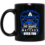 Grandpa Is Like An Angel Takes You Under His Wings - 11 Oz Coffee Mug Black