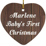 Marlene Baby's First Christmas - Heart Ornament D