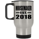 Housemaker Established EST. 2018 - Silver Travel Mug