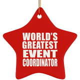 World's Greatest Event Coordinator - Star Ornament