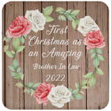 First Christmas As an Amazing Brother In Law 2022 - Drink Coaster B