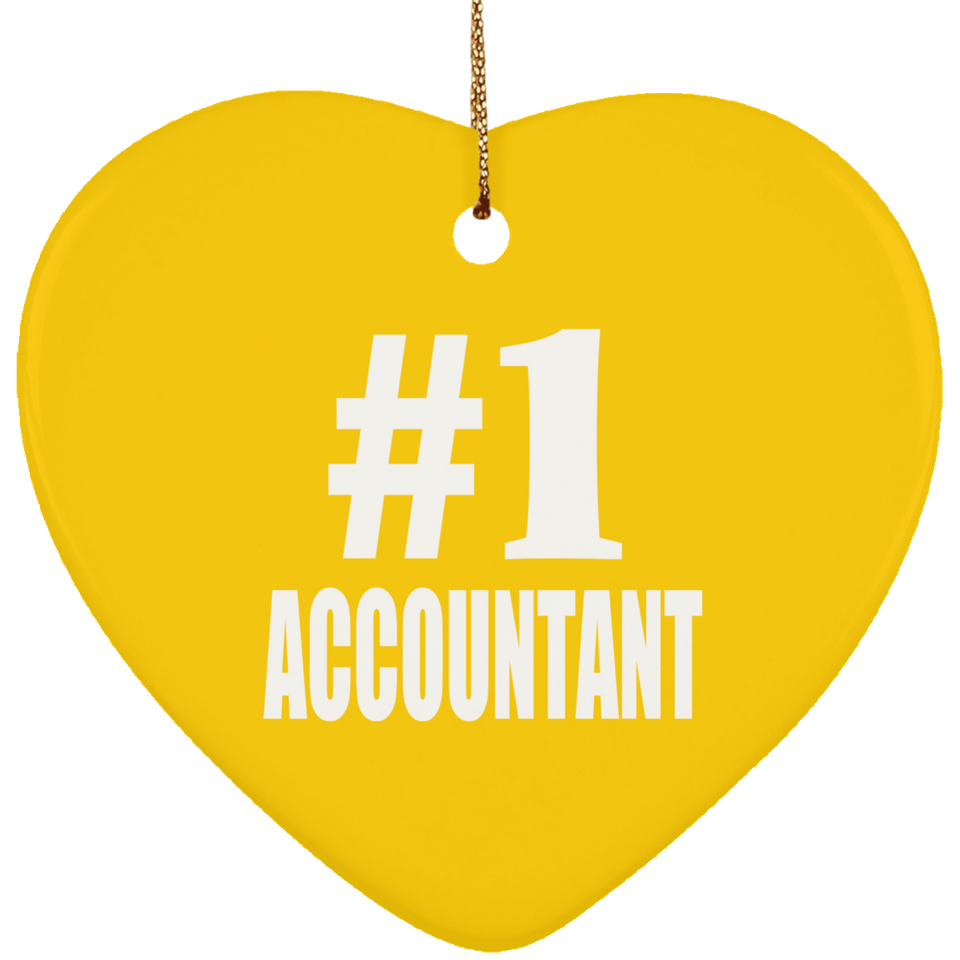 Number One #1 Accountant - Heart Ornament