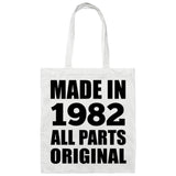 42nd Birthday Made in 1982 All Parts Original - Tote Bag White