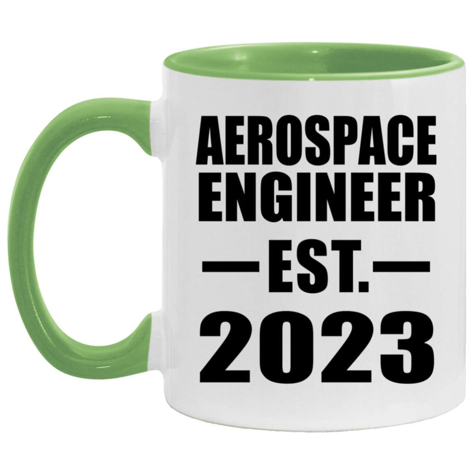 Aerospace Engineer Established EST. 2023 - 11oz Accent Mug Green