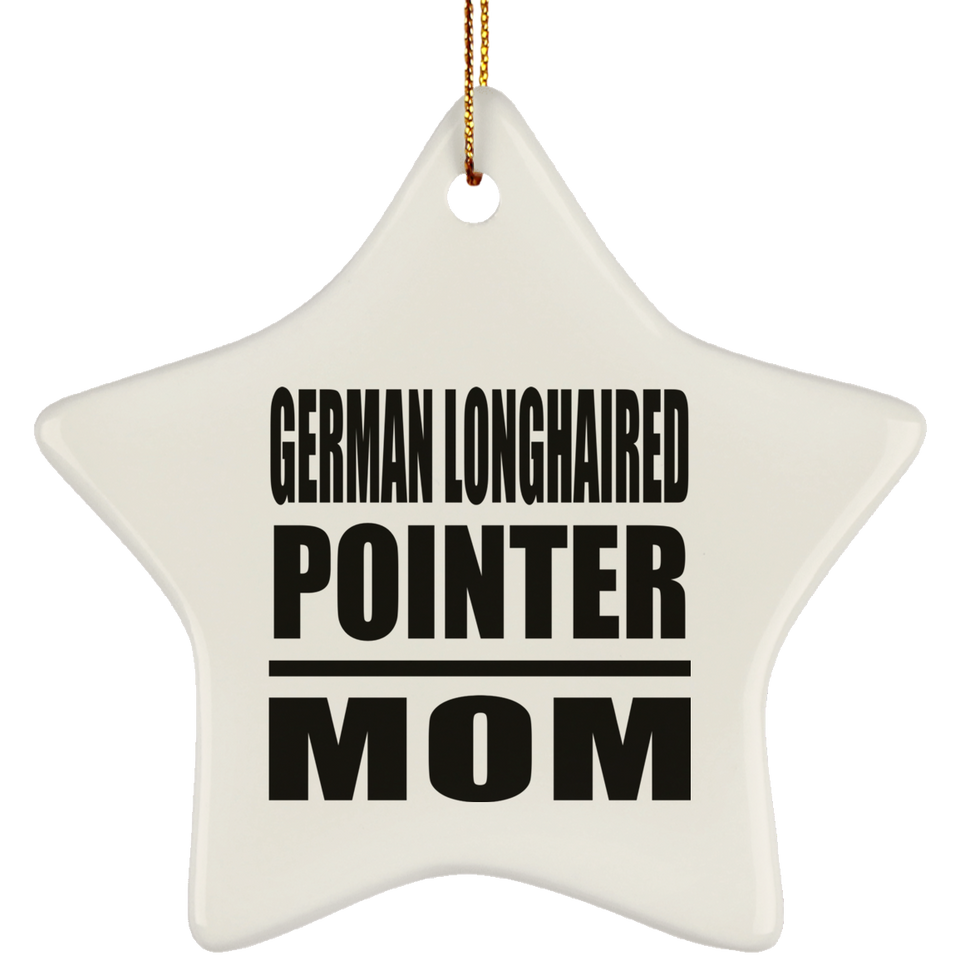 German Longhaired Pointer Mom - Star Ornament