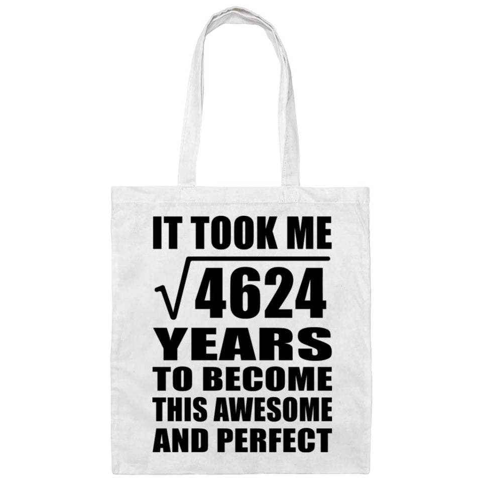 68th Birthday Took Square Root of 4624 Years To Awesome - Tote Bag White