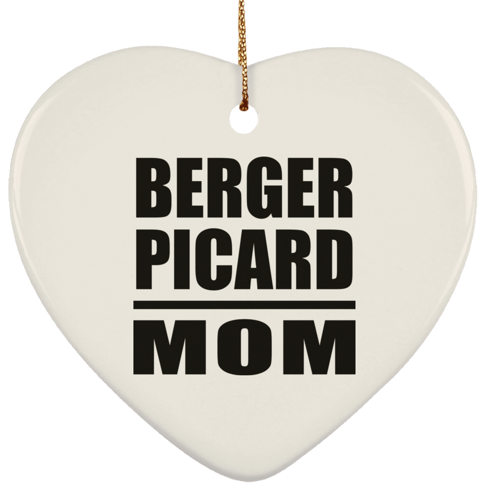 Berger Picard Mom - Heart Ornament