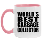 World's Best Garbage Collector - 11oz Accent Mug Pink