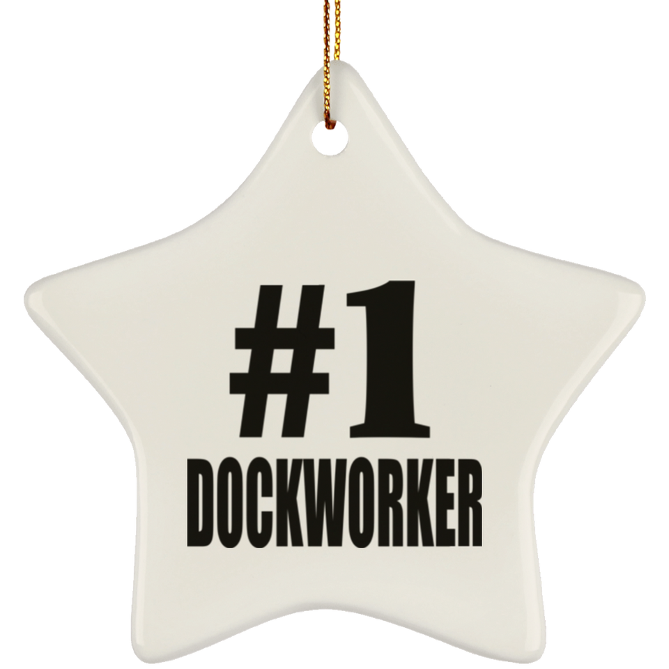 Number One #1 Dockworker - Star Ornament