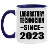 Laboratory Technician Since 2023 - 11oz Accent Mug Purple