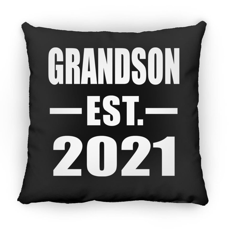 Grandson Established EST. 2021 - Throw Pillow Black