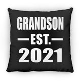 Grandson Established EST. 2021 - Throw Pillow Black