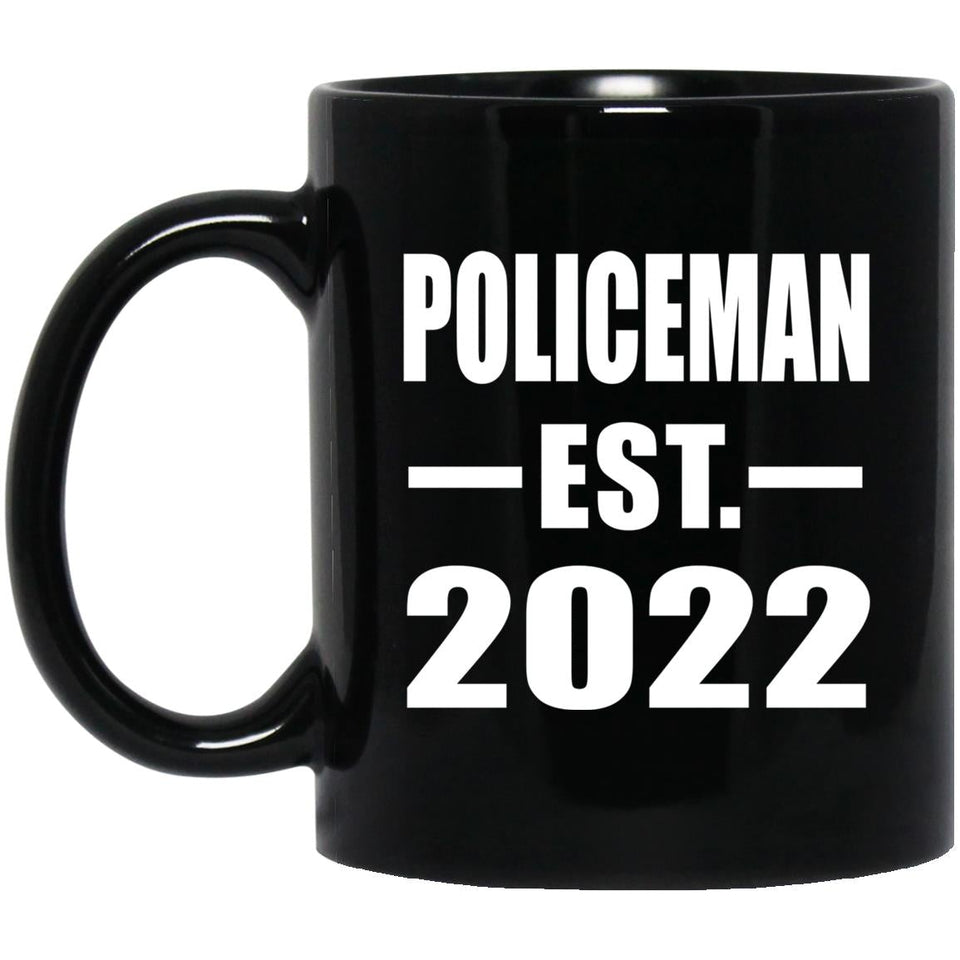Policeman Established EST. 2022 - 11oz Coffee Mug Black