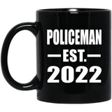 Policeman Established EST. 2022 - 11oz Coffee Mug Black