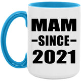 Mam Since 2021 - 15oz Accent Mug Blue