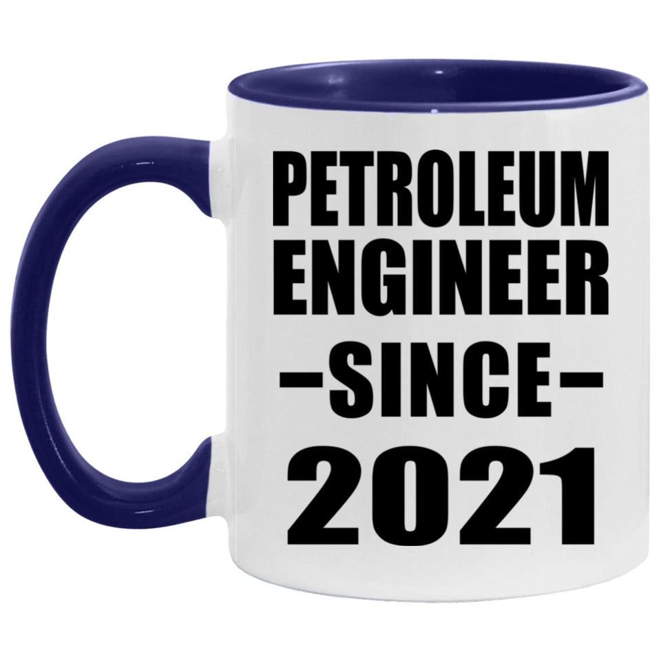Petroleum Engineer Since 2021 - 11oz Accent Mug Purple