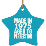 48th Birthday Made In 1975 Aged to Perfection - Star Ornament