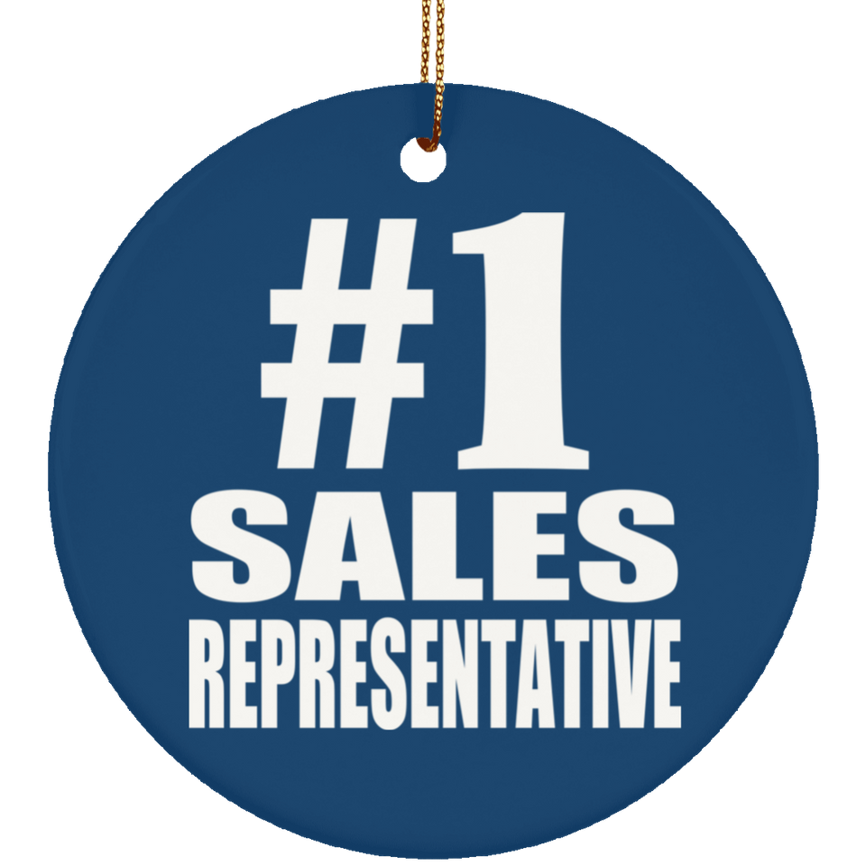 Number One #1 Sales Representative - Circle Ornament