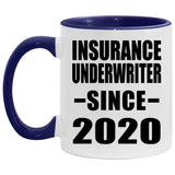Insurance Underwriter Since 2020 - 11oz Accent Mug Purple